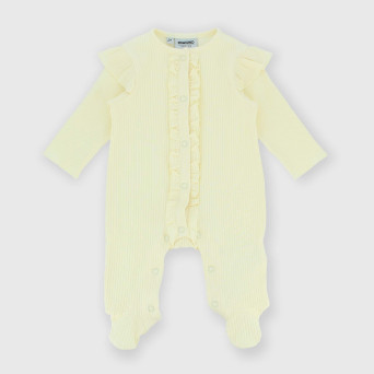 Newborn ribbed suit, beige Newborn ribbed suit, beige