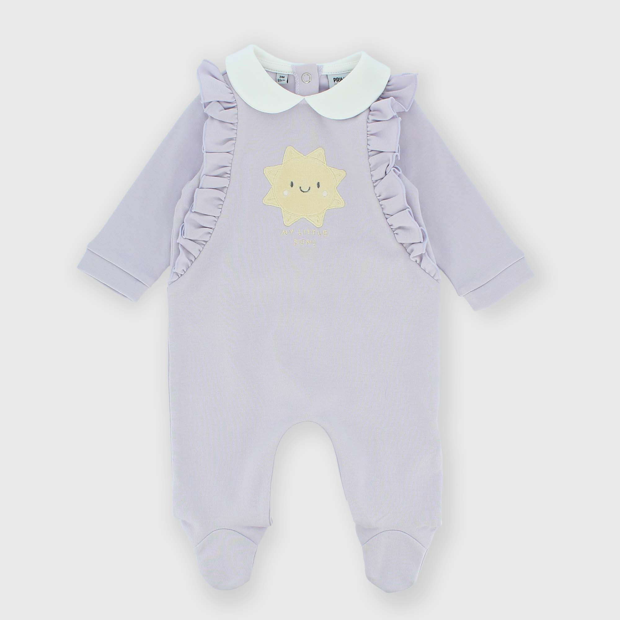 Combinaison en Interlock  nouveau-née,  violet