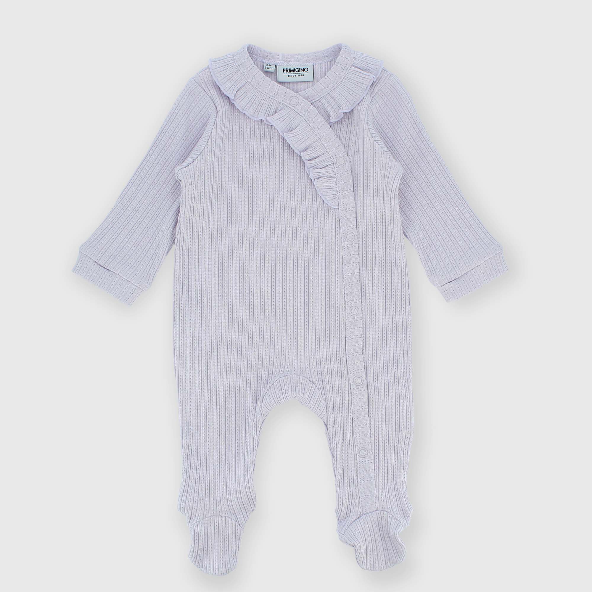 Combinaison côtelée  nouveau-née,  violet
