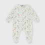 Jumpsuit for newborn girl in Interlock, white Jumpsuit for newborn girl in Interlock, white
