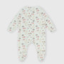 Jumpsuit for newborn girl in Interlock, white Jumpsuit for newborn girl in Interlock, white