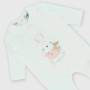 Jumpsuit for newborn girl in chenille, white Jumpsuit for newborn girl in chenille, white