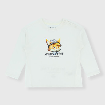 Pull en Jersey  manche longue  garçon,  blanc Pull en Jersey  manche longue  garçon,  blanc