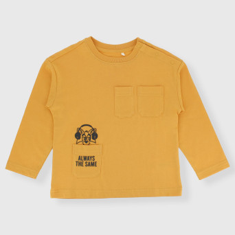 Boy's long-sleeves Jersey T-shirt, orange Boy's long-sleeves Jersey T-shirt, orange