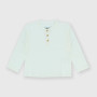 Camiseta con dos botones de tejido Jersey con mangas largas para niño, blanco Camiseta con dos botones de tejido Jersey con mangas largas para niño, blanco