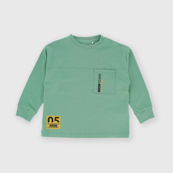 Boy's long sleeves Jersey T-shirt, green Boy's long sleeves Jersey T-shirt, green