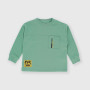 Camiseta de tejido Jersey con mangas largas para niño, verde Camiseta de tejido Jersey con mangas largas para niño, verde