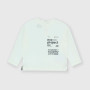 Camiseta de tejido Jersey mangas largas para niño, blanco Camiseta de tejido Jersey mangas largas para niño, blanco