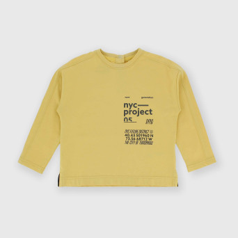 Boy's long sleeves Jersey T-shirt, yellow Boy's long sleeves Jersey T-shirt, yellow