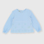 Girl's long sleeves Jersey T-shirt, blue Girl's long sleeves Jersey T-shirt, blue
