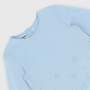 Langarm Jersey-Tshirt für Mädchen, blau Langarm Jersey-Tshirt für Mädchen, blau