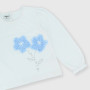 Girl's long sleeves Jersey T-shirt, white Girl's long sleeves Jersey T-shirt, white
