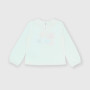 Maglietta in Jersey a maniche lunghe da bambina, bianco Maglietta in Jersey a maniche lunghe da bambina, bianco