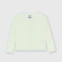 Cardigan côtelé  fille, blanc Cardigan côtelé  fille, blanc