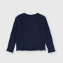 Gerippte Strickjacke für Mädchen, blau Gerippte Strickjacke für Mädchen, blau