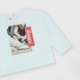Camiseta de tejido Jersey con mangas largas para niña, blanco Camiseta de tejido Jersey con mangas largas para niña, blanco