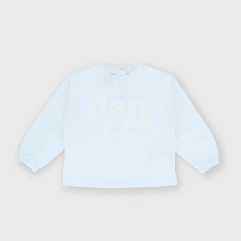 Girl's long sleeves Jersey T-shirt, white Girl's long sleeves Jersey T-shirt, white
