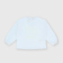 Camiseta de tejido Jersey con mangas largas para niña, blanco Camiseta de tejido Jersey con mangas largas para niña, blanco