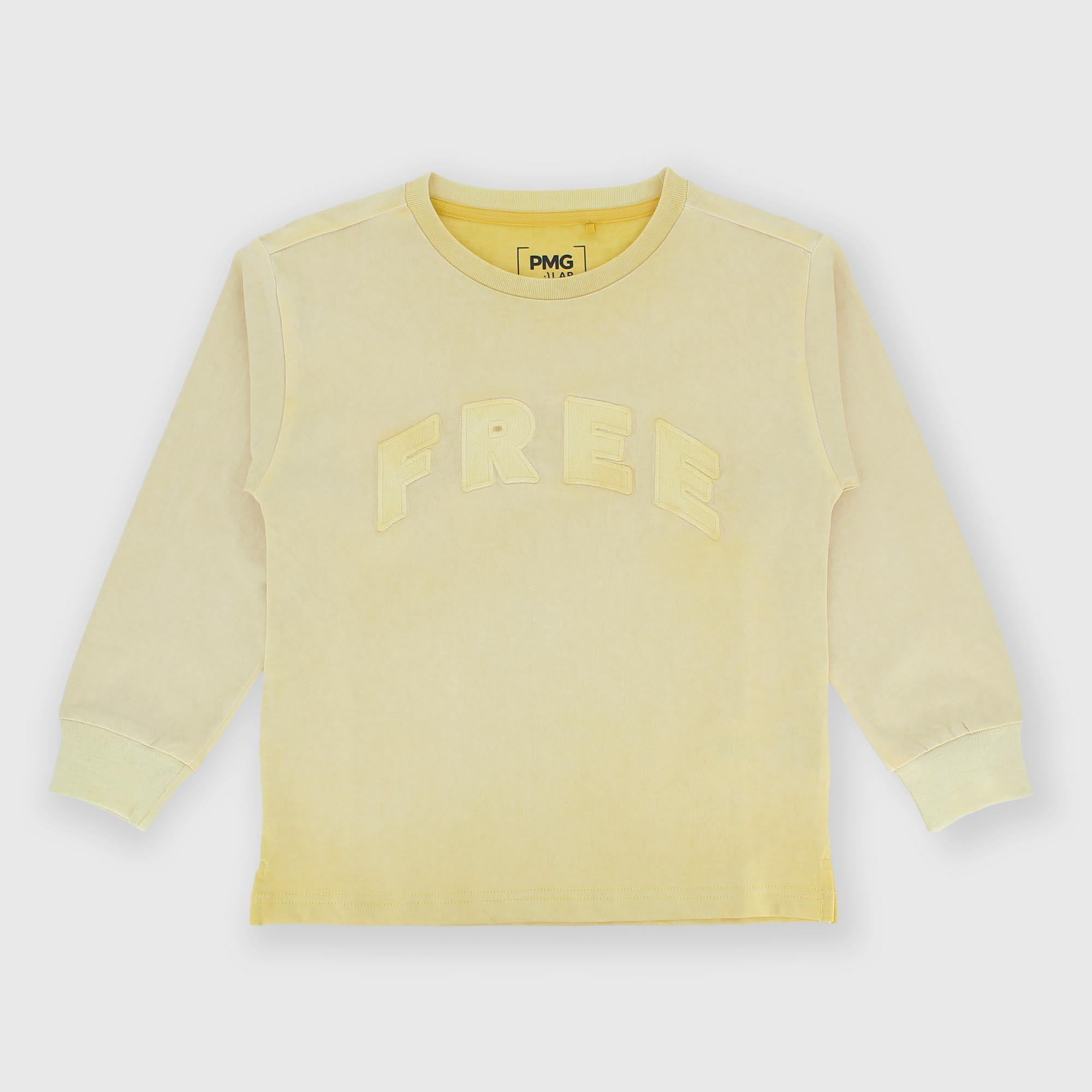 Pull&#x20;en&#x20;Jersey&#x20;manche&#x20;longue&#x20;&#x20;gar&#xE7;on,&#x20;jaune