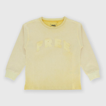 Boy's Jersey long-sleeves T-shirt, yellow Boy's Jersey long-sleeves T-shirt, yellow
