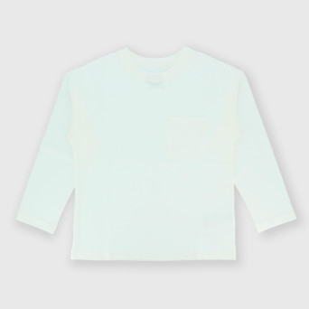 Boy's long-sleeves Jersey T-shirt, white Boy's long-sleeves Jersey T-shirt, white