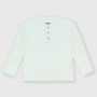Boy's half-neck long sleeves Jersey T-shirt, white Boy's half-neck long sleeves Jersey T-shirt, white