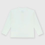 Boy's half-neck long sleeves Jersey T-shirt, white Boy's half-neck long sleeves Jersey T-shirt, white