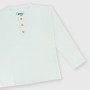 Boy's half-neck long sleeves Jersey T-shirt, white Boy's half-neck long sleeves Jersey T-shirt, white