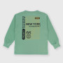 Camiseta de tejido Jersey con mangas largas para niño, verde Camiseta de tejido Jersey con mangas largas para niño, verde