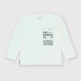 Boy's long-sleeves Jersey T-shirt, white Boy's long-sleeves Jersey T-shirt, white