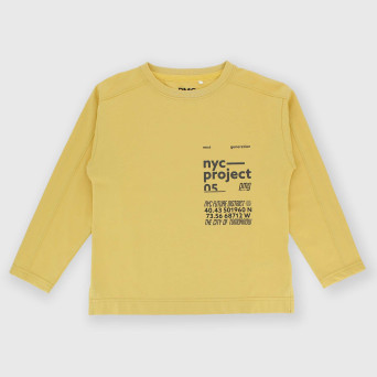 Boy's long sleeves Jersey T-shirt, yellow Boy's long sleeves Jersey T-shirt, yellow
