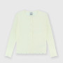 Cardigan côtelé  fille, blanc Cardigan côtelé  fille, blanc