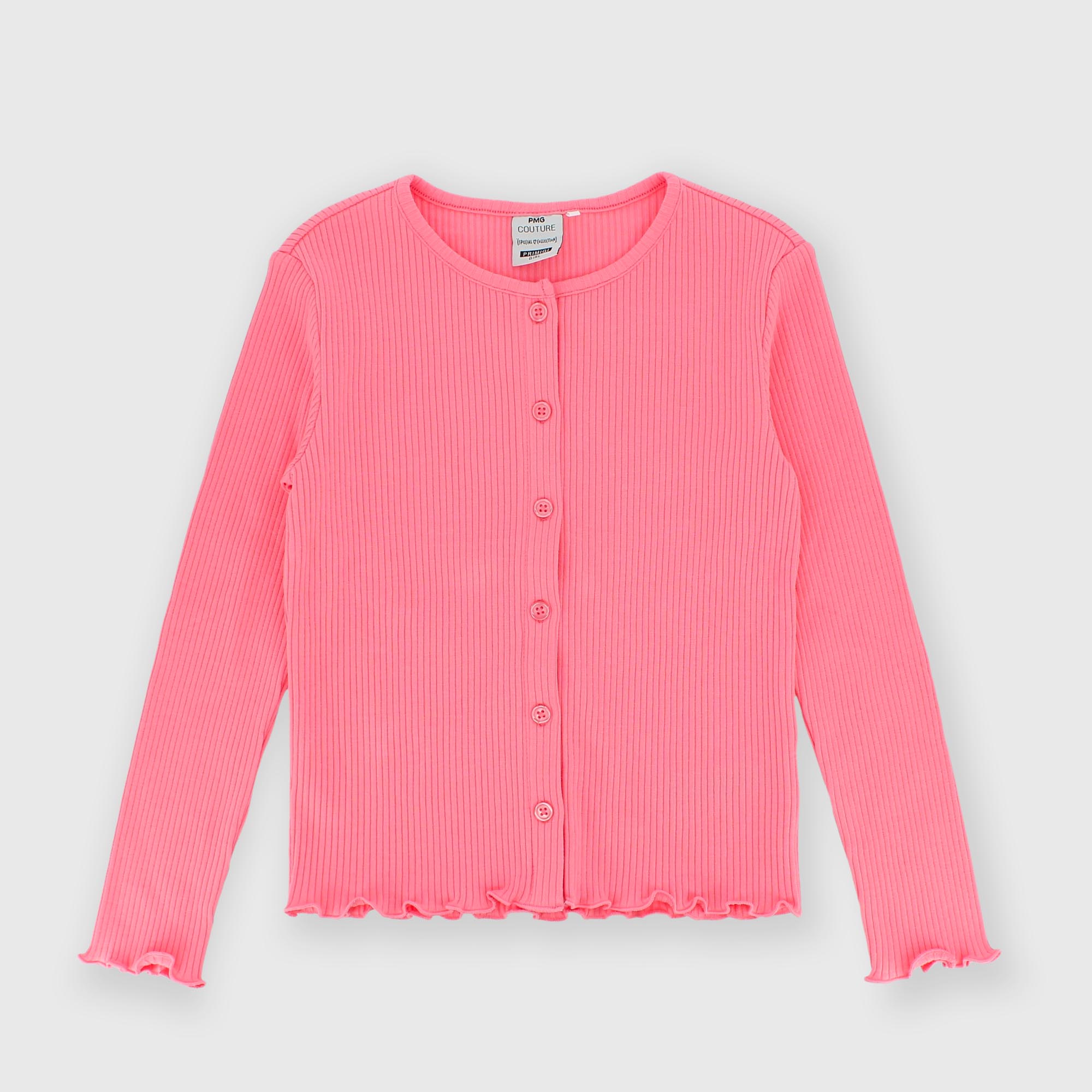 Girl's ribbed Cardigan, pink