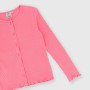 Gerippte Strickjacke für Mädchen, rosa Gerippte Strickjacke für Mädchen, rosa