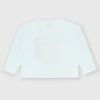Girl's long sleeves Jersey T-shirt, white Girl's long sleeves Jersey T-shirt, white