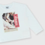 Girl's long sleeves Jersey T-shirt, white Girl's long sleeves Jersey T-shirt, white