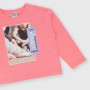 Girl's long sleeves Jersey T-shirt, pink Girl's long sleeves Jersey T-shirt, pink