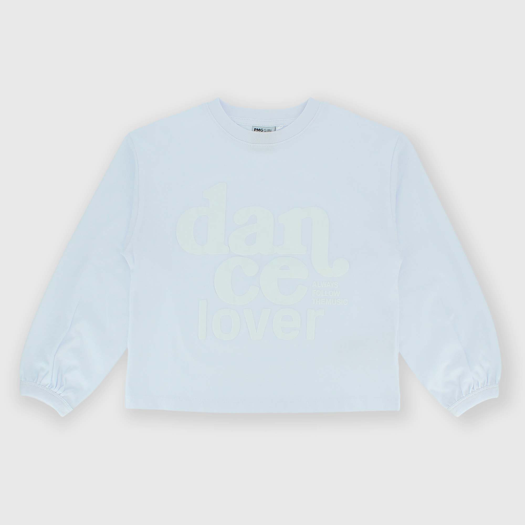 Girl's long sleeves Jersey T-shirt, white