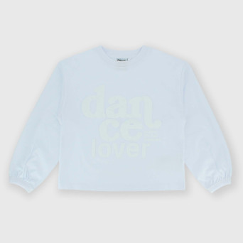 Camiseta de tejido Jersey con mangas largas para niña, blanco Camiseta de tejido Jersey con mangas largas para niña, blanco