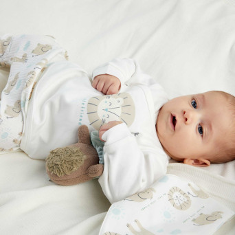 Newborn Interlock T-shirt, white Newborn Interlock T-shirt, white