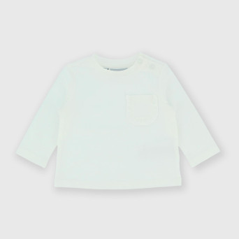 Camiseta de tejido Jersey con mangas largas para bebé niña, blanco Camiseta de tejido Jersey con mangas largas para bebé niña, blanco