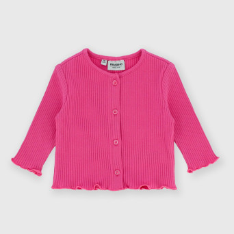 Cardigan côtelé  nouveau-née, rose Cardigan côtelé  nouveau-née, rose