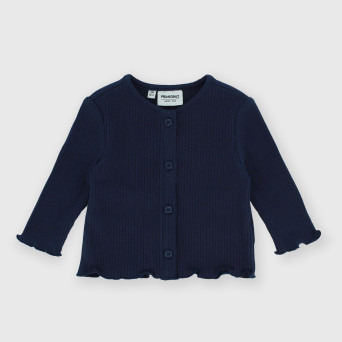 Cardigan côtelé  nouveau-née, bleu Cardigan côtelé  nouveau-née, bleu