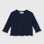 Cardigan in costina da neonata, blu Cardigan in costina da neonata, blu