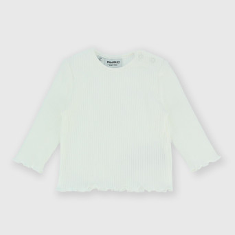 Pull côtelé maches longues  nouveau-née,  blanc Pull côtelé maches longues  nouveau-née,  blanc