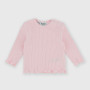 Newborn long sleeves ribbed T-shirt, pink Newborn long sleeves ribbed T-shirt, pink