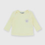 Camiseta canalé con mangas largas de bebé niña, beige Camiseta canalé con mangas largas de bebé niña, beige