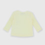Camiseta canalé con mangas largas de bebé niña, beige Camiseta canalé con mangas largas de bebé niña, beige