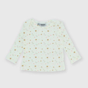 Pull côtelé  manches longues  nouveau-née,  blanc Pull côtelé  manches longues  nouveau-née,  blanc