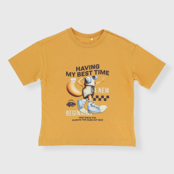 Boy's Jersey T-shirt, orange Boy's Jersey T-shirt, orange